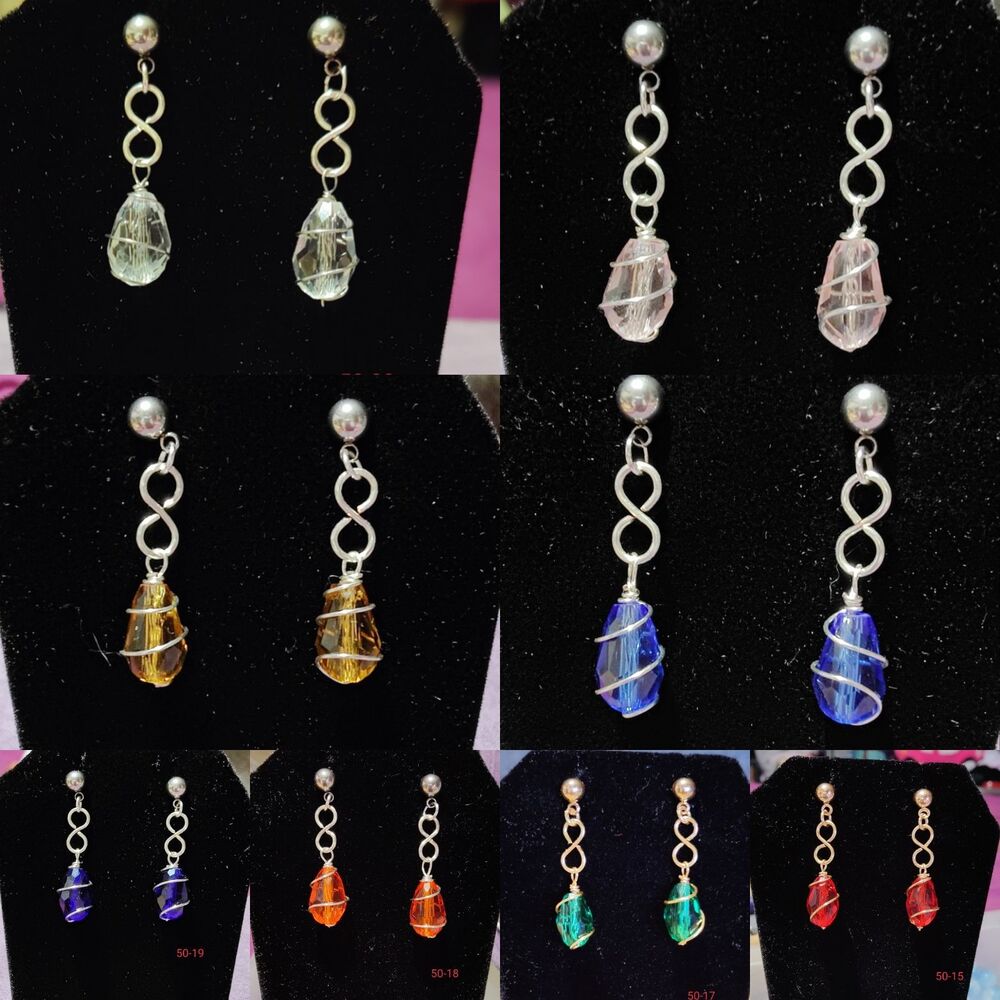 Wrapped Crystal Earrings